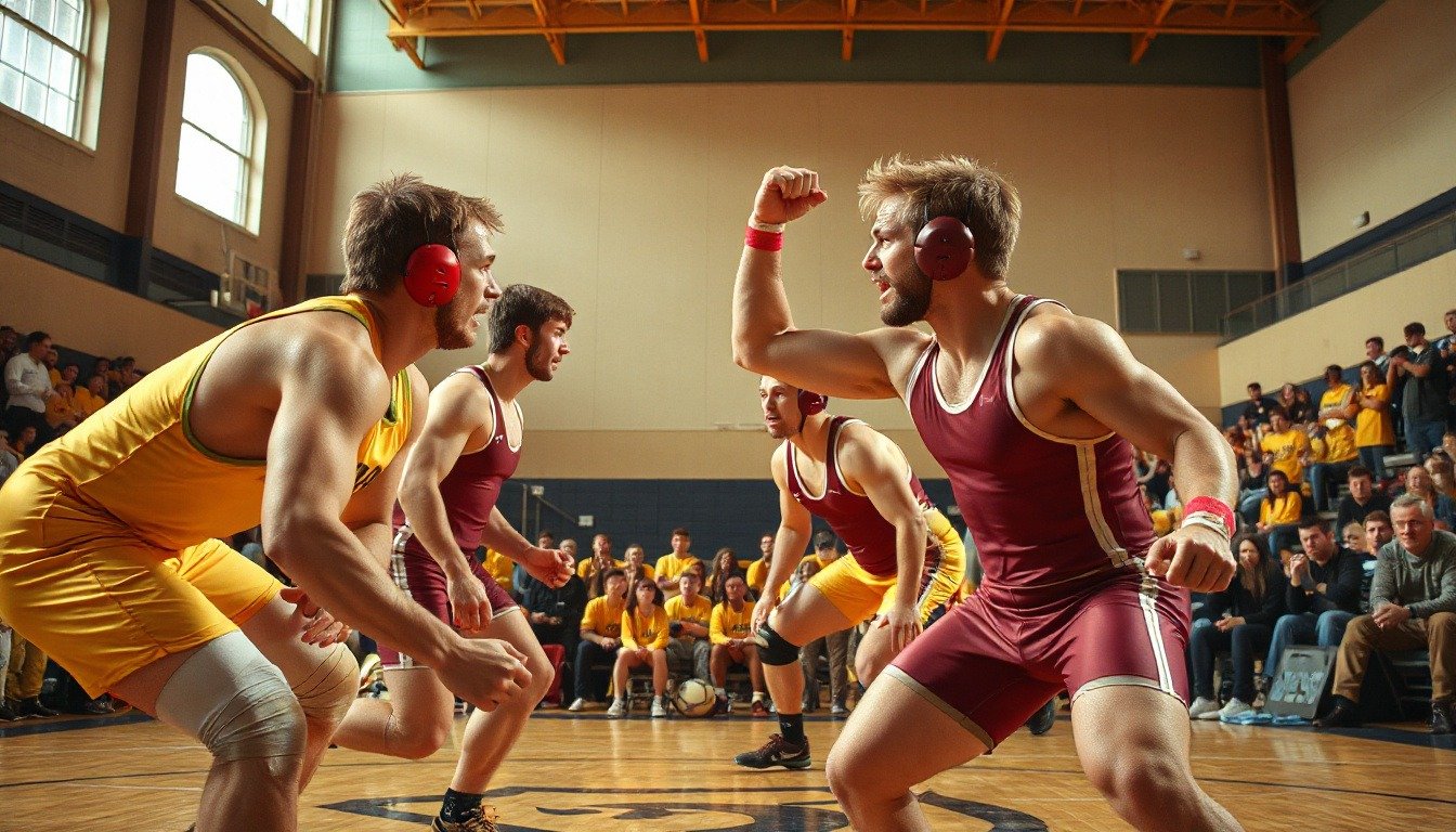 Maroon Triumphs Over Gold in CMU Wrestling Intrasquad Duel