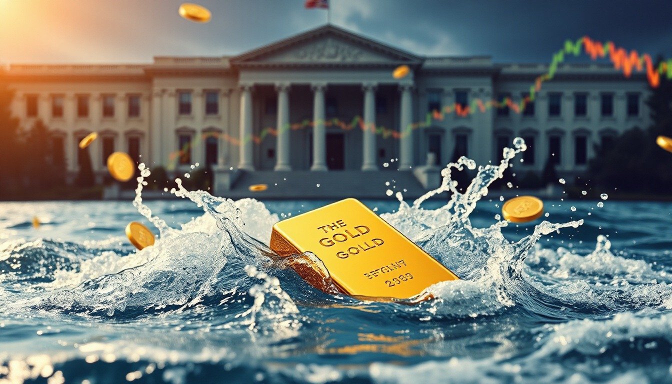 Gold Dips 1% Amid Market Turmoil as US Government Reopens