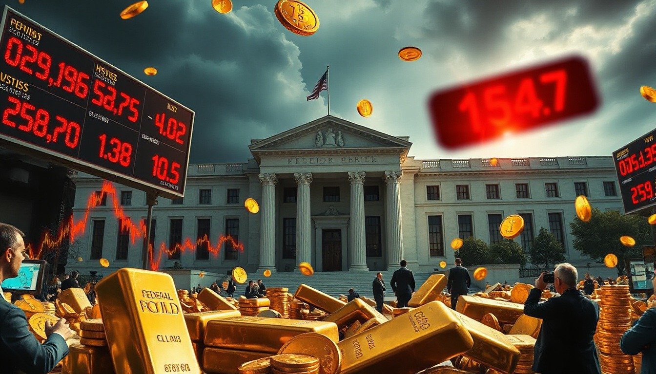Gold Dips 3% Amid Hawkish Fed Signals and Market Panic