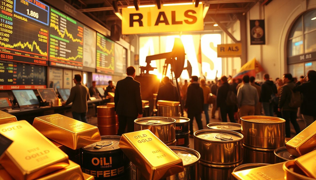US Oil Gains as Venezuela Unrest Boosts Gold and Defense Stocks