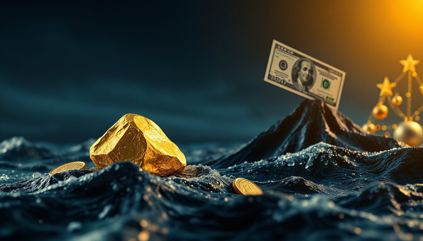 Gold Slips Under $4,900 as Dollar Strengthens in Holiday Lull