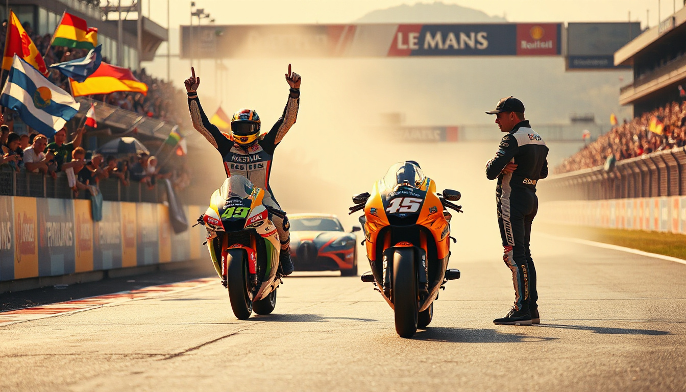 Martin Triumphs in Le Mans Sprint as Márquez Faces Disappointment with DNF