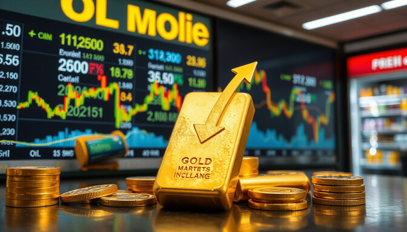 Gold Price Declines Amid Rising Oil and Inflation Fears